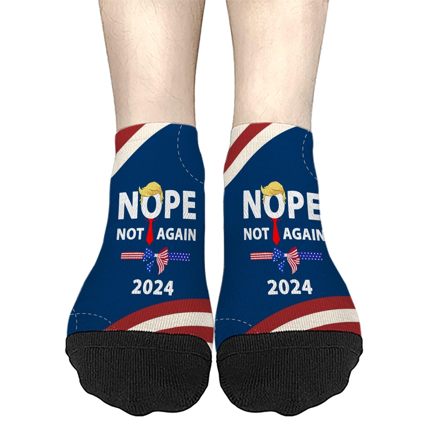 Nope Not Again Womens Socks Crew Low Cut Men's Sock