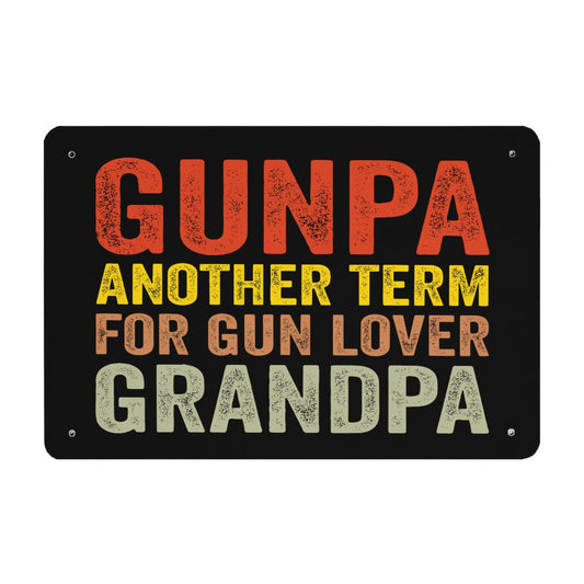 Gunpa Another Term For Gun Lover Grandpa Funny Gun Signs Rustic Wall Decor For Bedroom 40 * 30cm