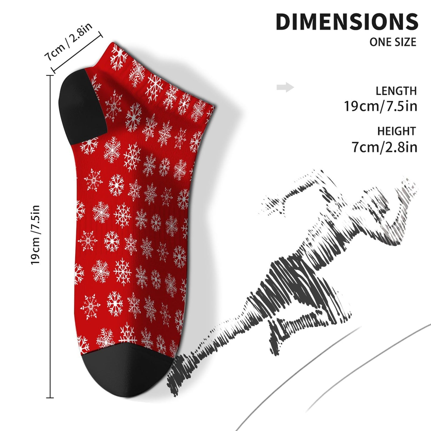 Funny Christmas Pattern No Show Socks Men Cotton Sock Mens