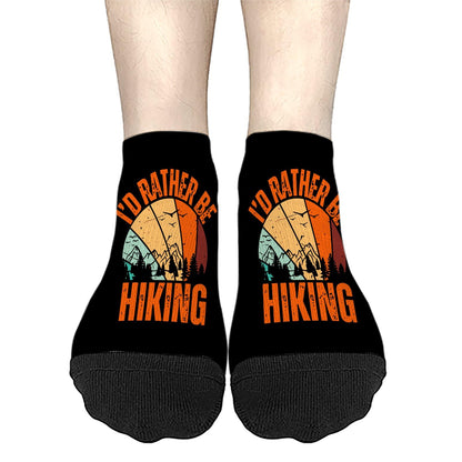 I'd Rather Be Hiking Mens Socks Ankle Athletic Sock For Men