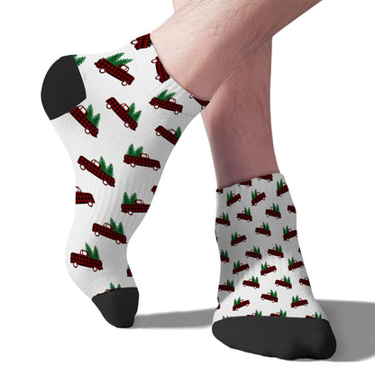 Funny Christmas Pattern Womens Socks Crew Dress Womens Sock