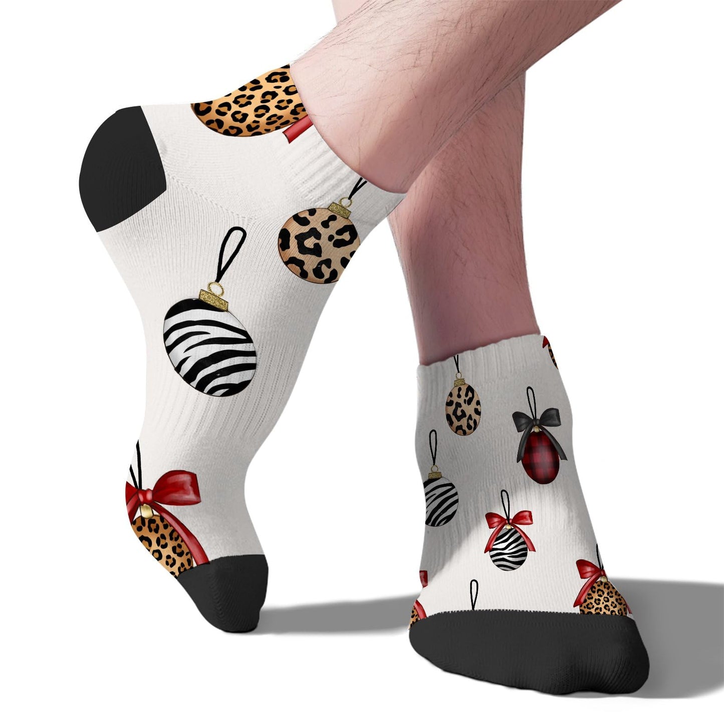 Funny Christmas Pattern No Show Socks Men Cotton Sock Mens