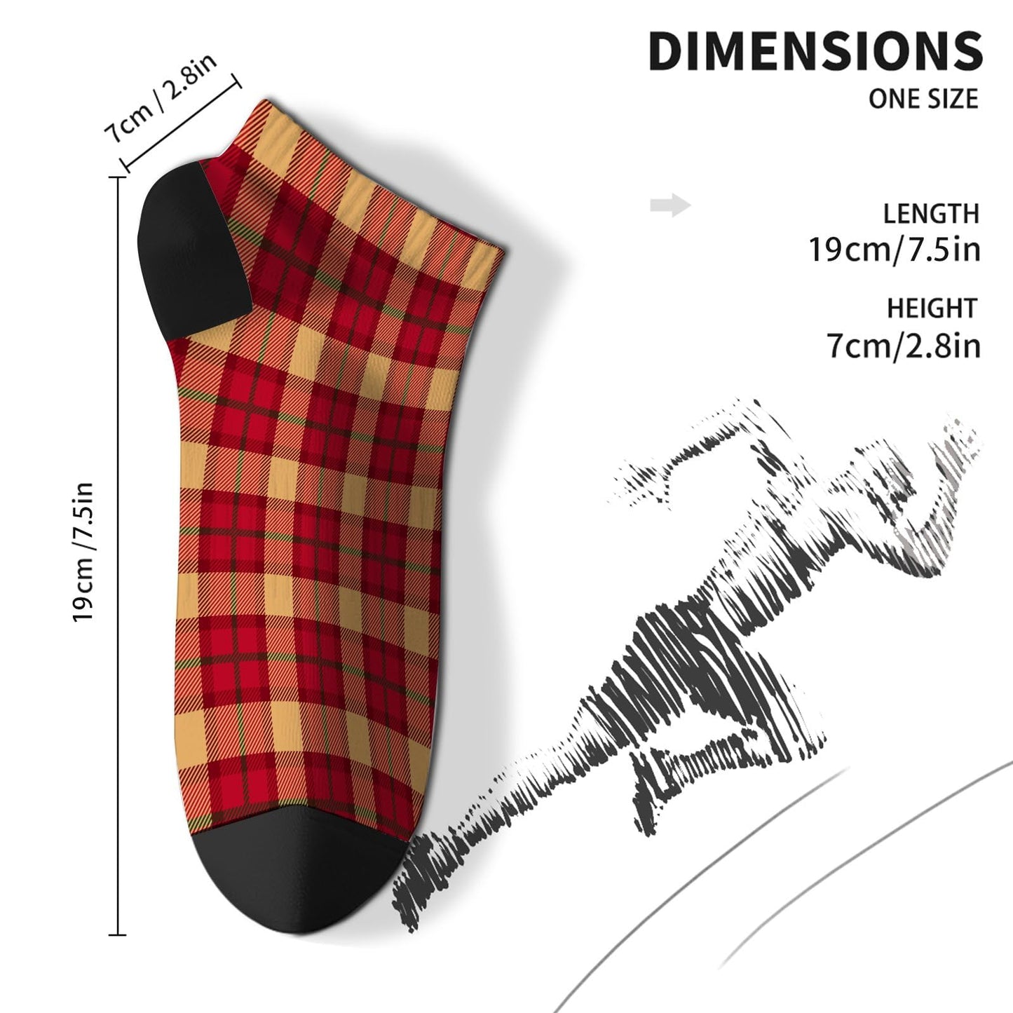 Funny Christmas Pattern Boys Ankle Socks Low Cut For Men Socks