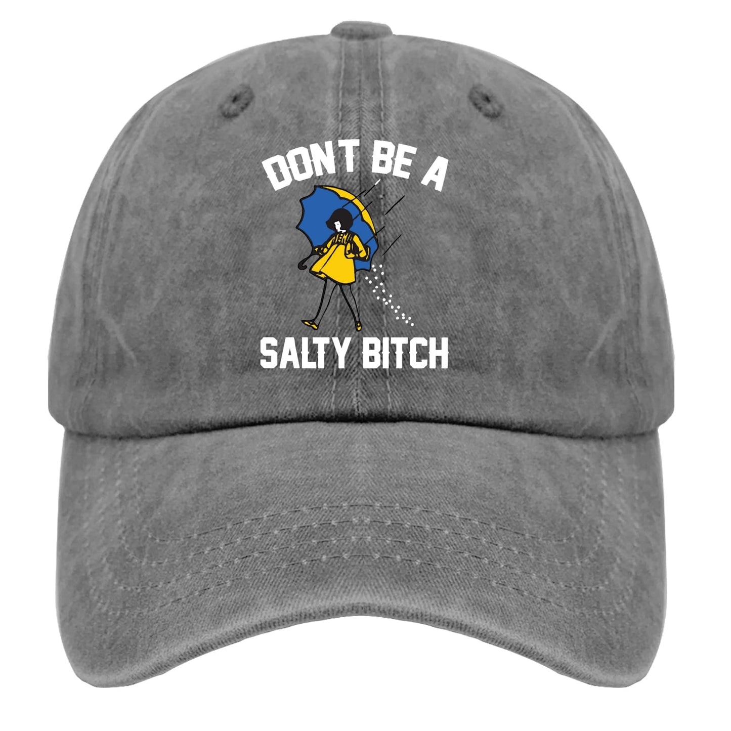 Don't Be Salty Sun Hat - Pigment Gray Baseball Cap