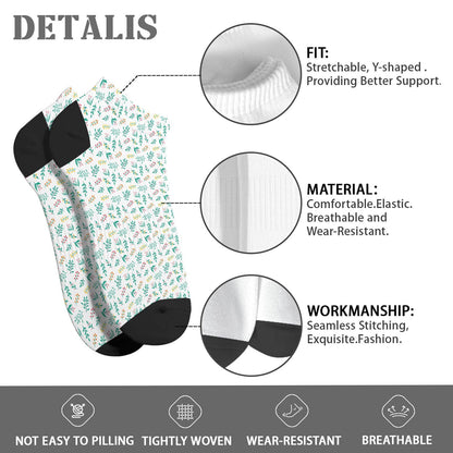Funny Christmas Pattern Boys Ankle Socks Low Cut For Men Socks