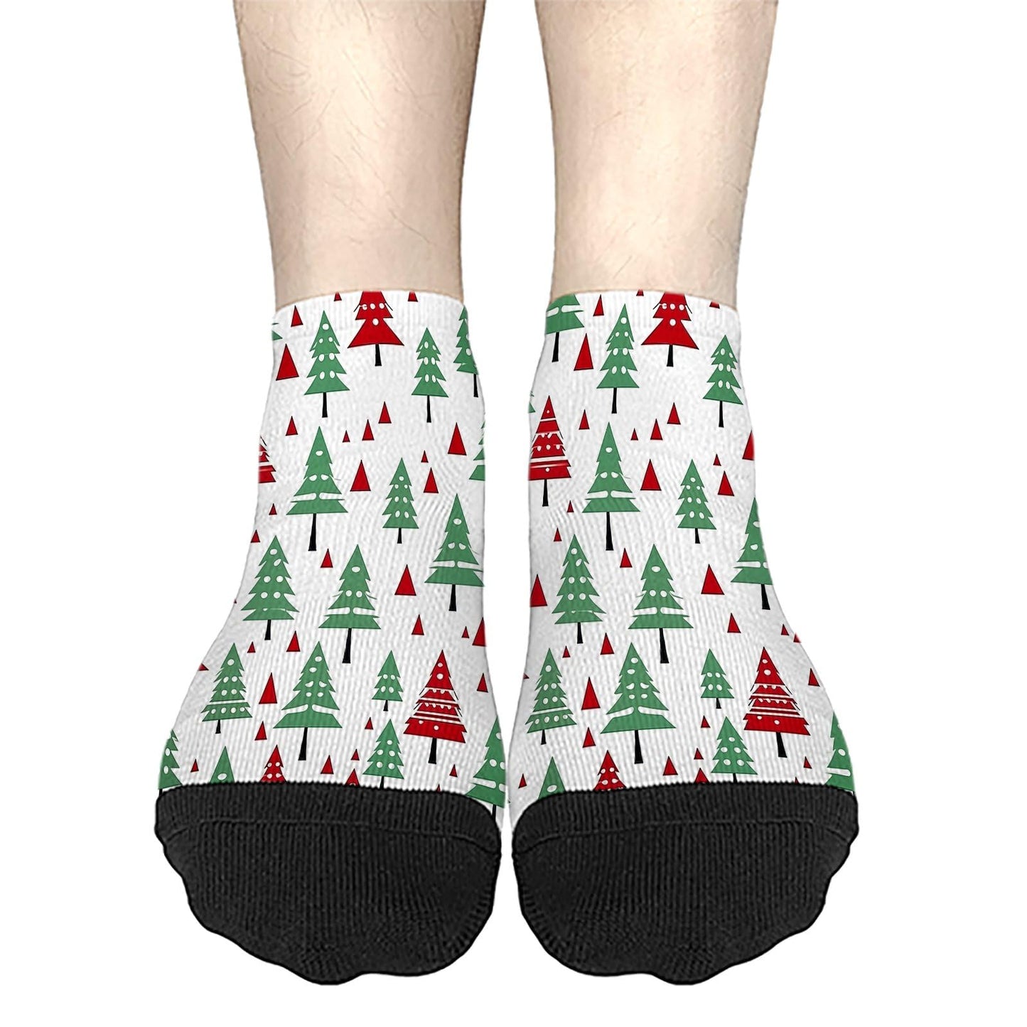 Funny Christmas Pattern Womens Cotton Socks Low Cut Socks For Men