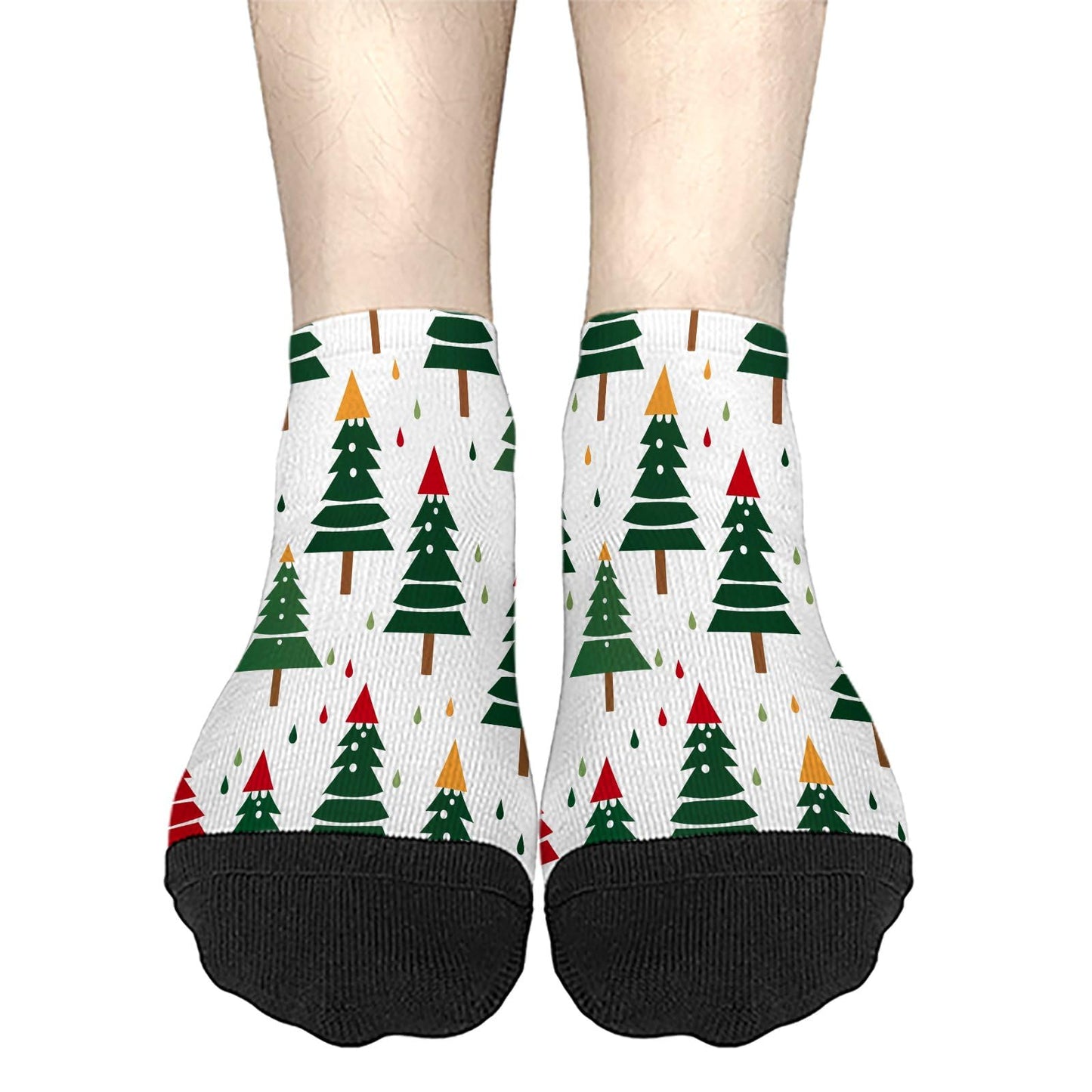 Funny Christmas Pattern Womens Cotton Socks Low Cut Socks For Men