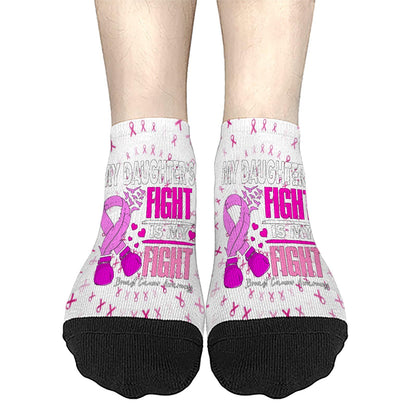 My God Is Stronger Than Breast Cancer Awareness Christian Ankle Socks For Women Invisible Women's Socks