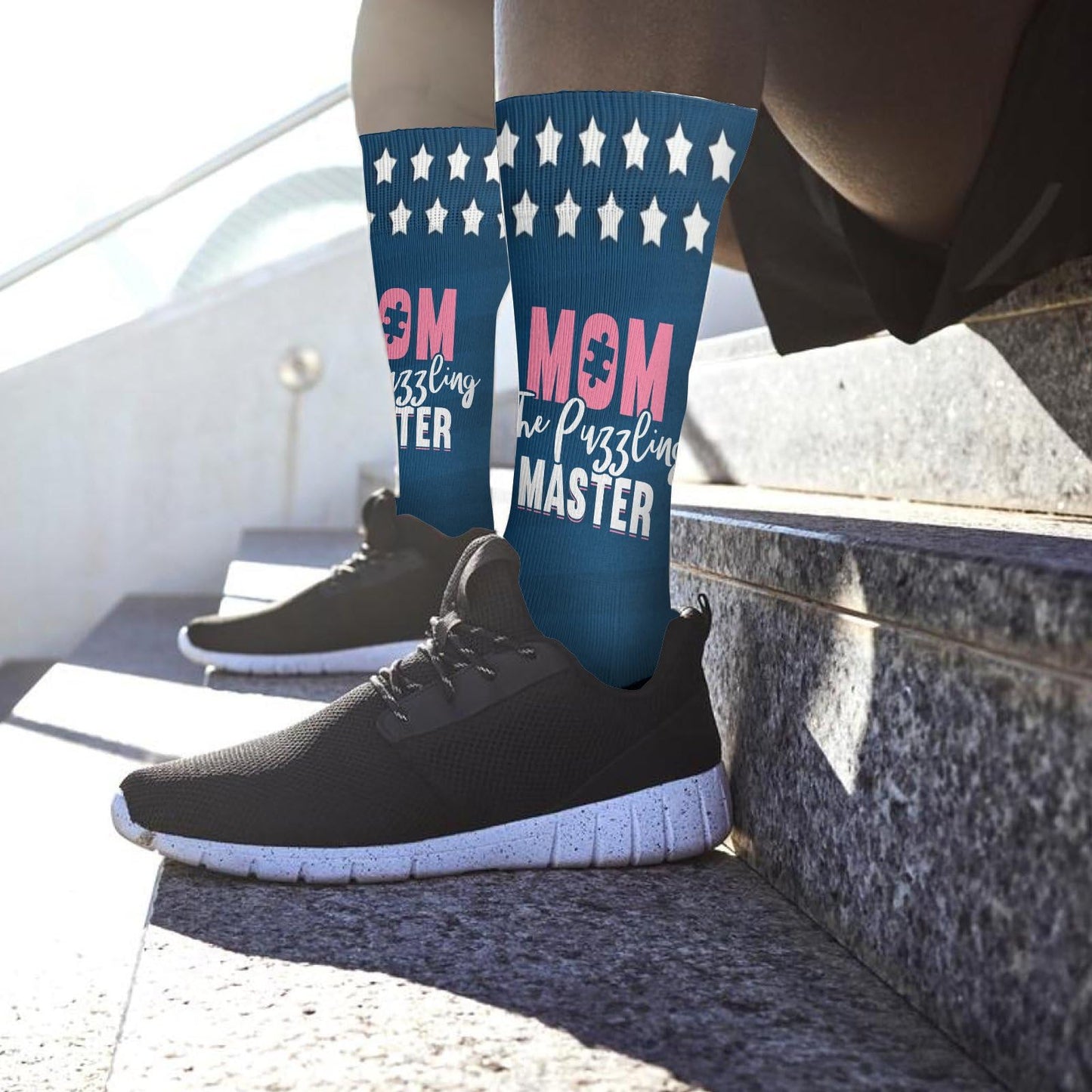 The Puzzling Master Mother Mother's Day Funny Puzzling Mens Socks Crew