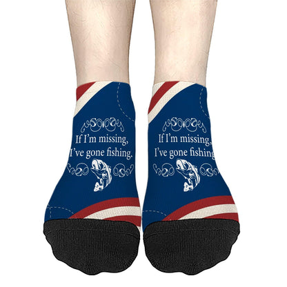 If I've Gone Missing I've Gone Fishing No Show Socks Women Athletic For Women's Sock