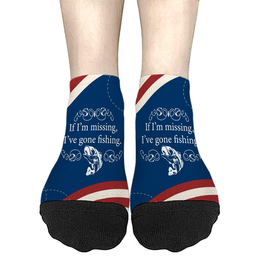 If I've Gone Missing I've Gone Fishing No Show Socks Women Athletic For Women's Sock