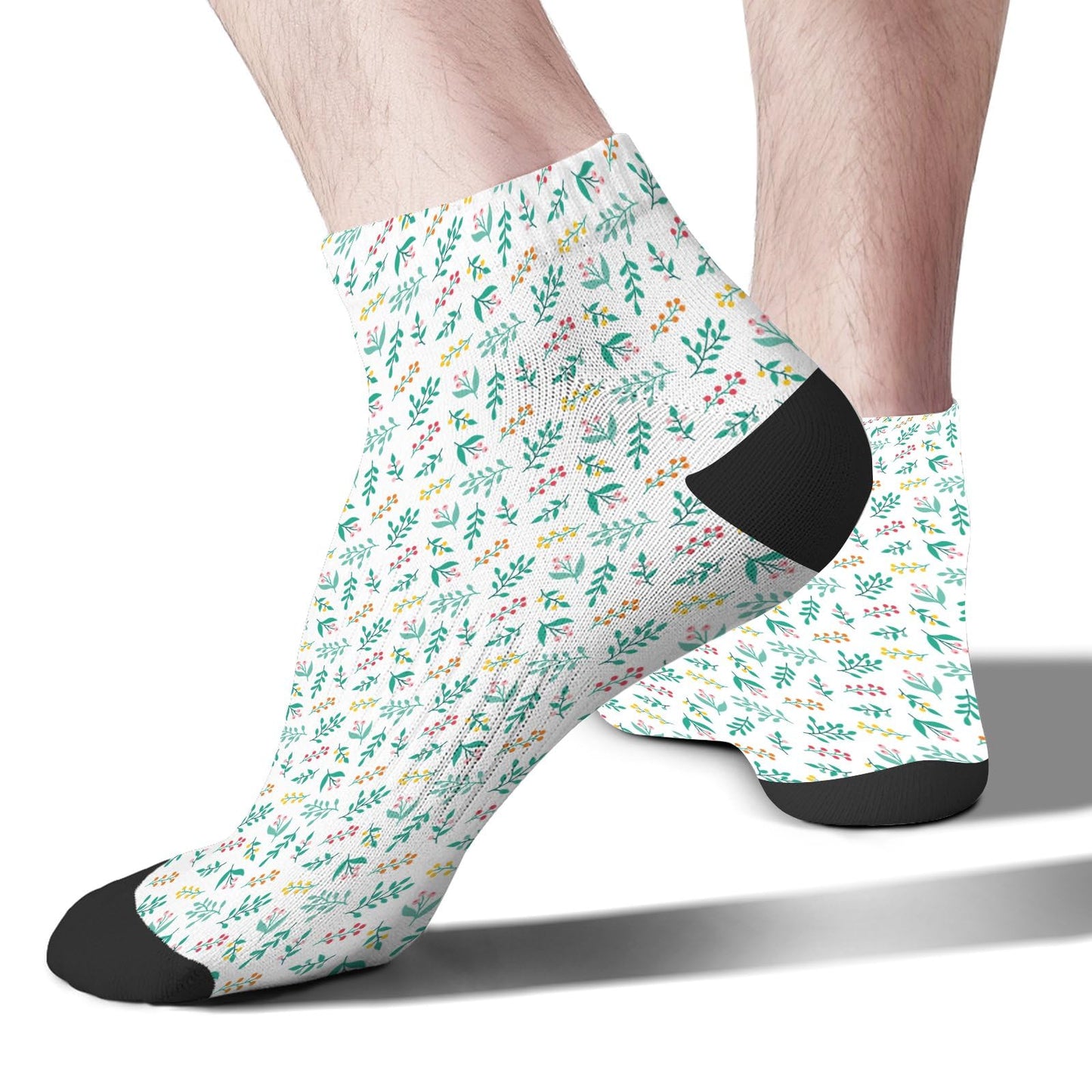 Funny Christmas Pattern Boys Ankle Socks Low Cut For Men Socks