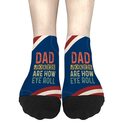 Dad Jokes Are How Eye Roll Mens Socks Crew Short Sock Women