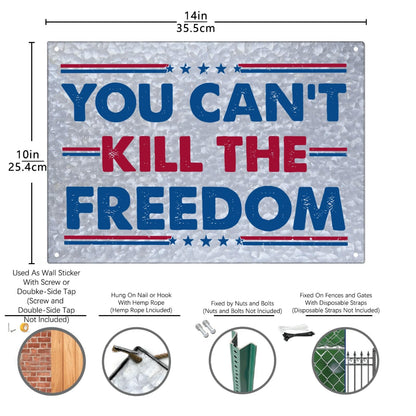 Freedom Galvanized Signs - Bathroom Decor