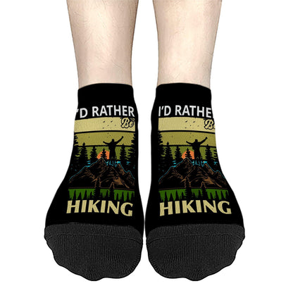 I'd Rather Be Hiking Men Ankle Socks Low Cut Sock For Men