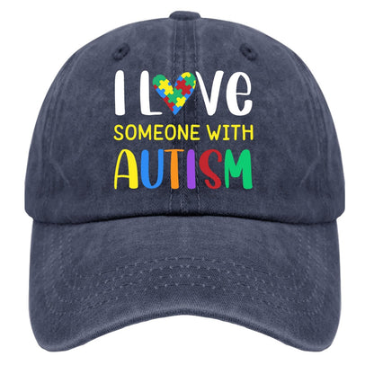 Autism Awareness Vintage Navy Blue Women's Baseball Hat