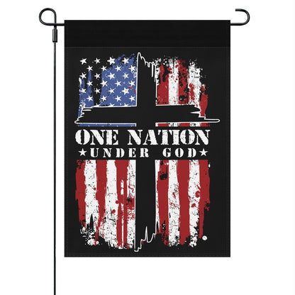 One Nation Under God House Flags One Size Double Sided Humorous Garden Flag Double Sided For Farmhouse Small Garden Flag