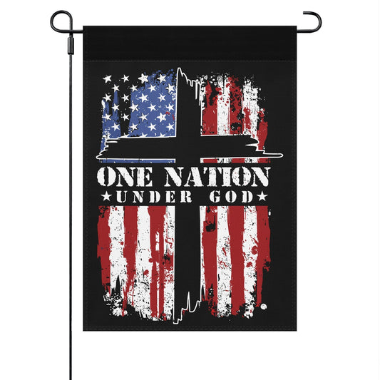 One Nation Under God House Flags One Size Double Sided Humorous Garden Flag Double Sided For Farmhouse Small Garden Flag