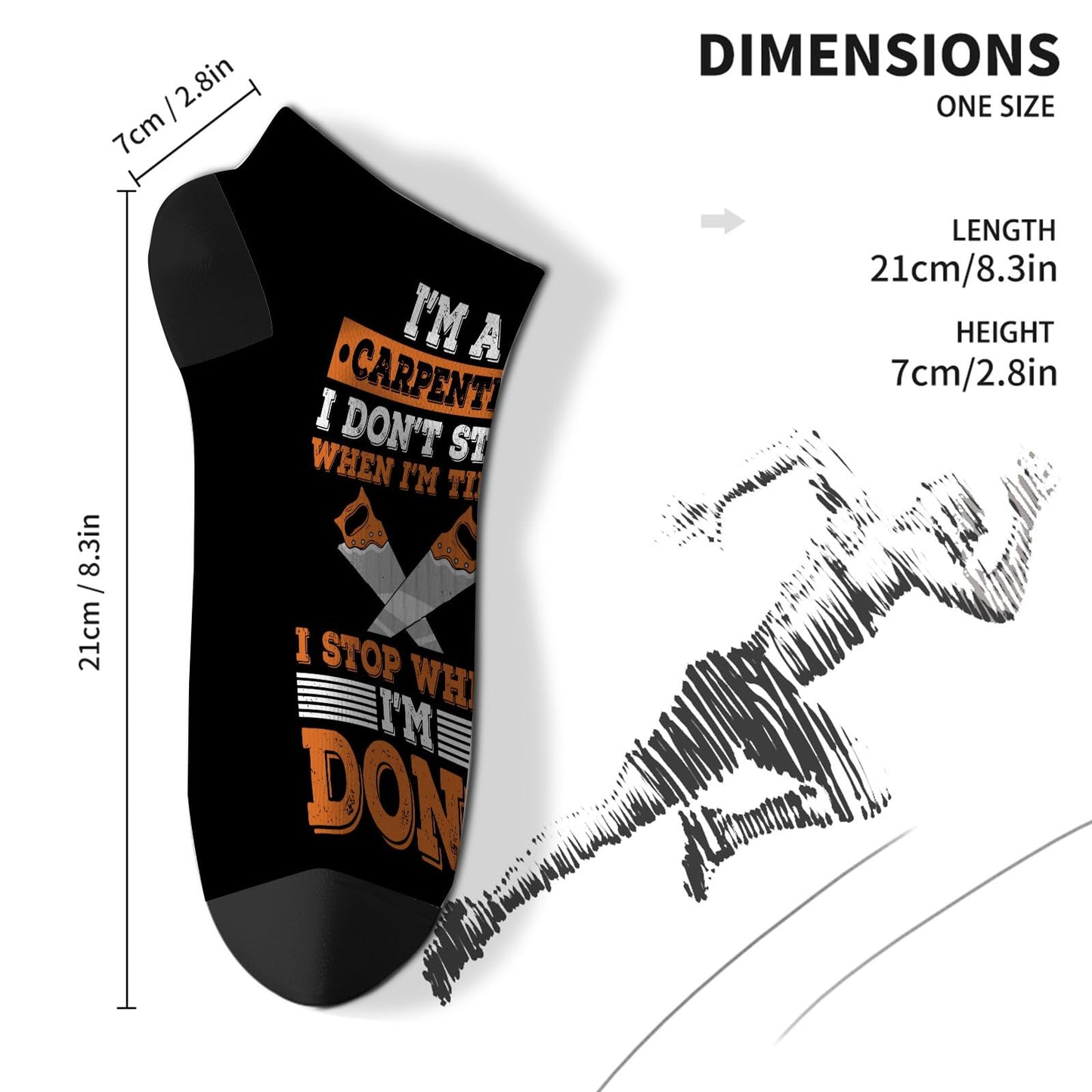 Carpenter Cotton Crew Socks - Unisex