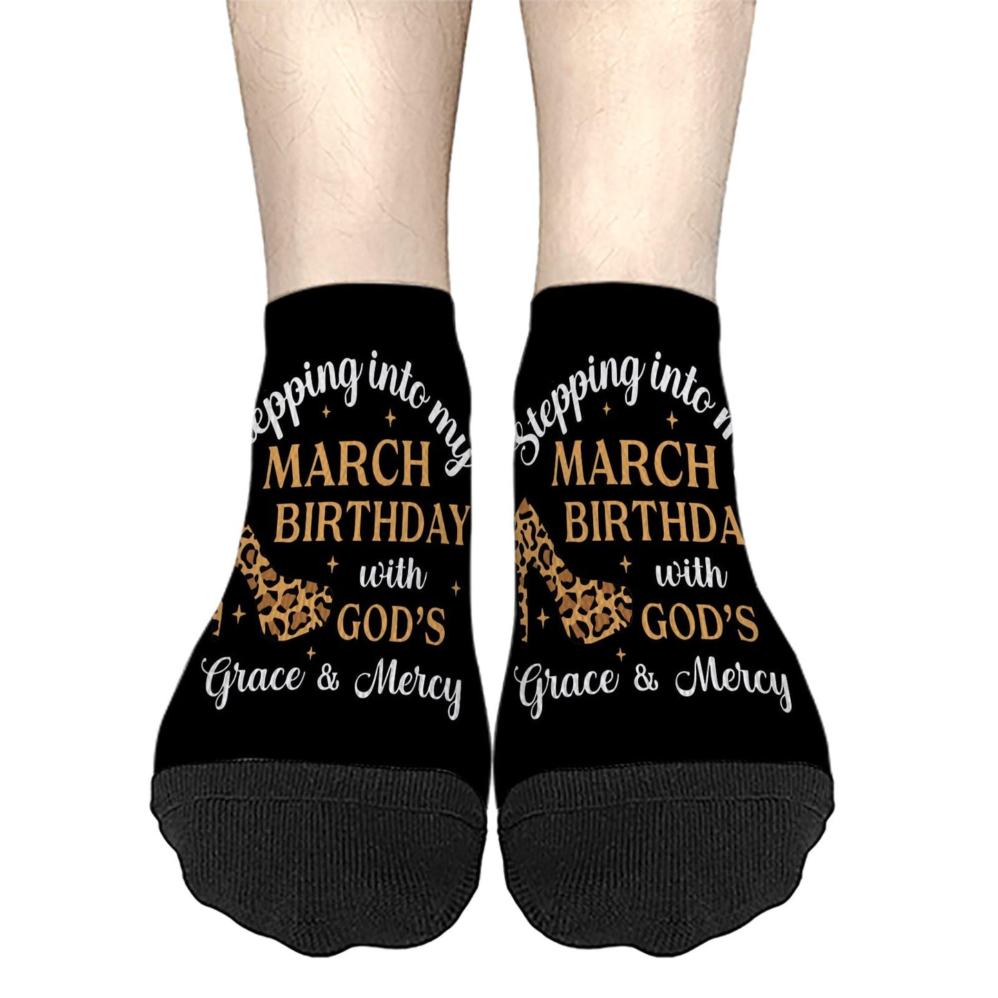 Step Into My March Girl Birthday Women Socks Ankle Hidden Sock For Men's