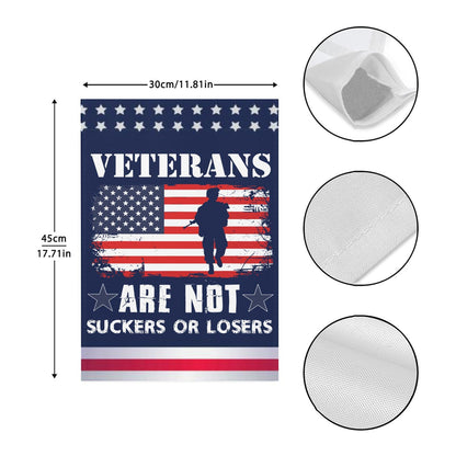 Patriotic Veterans Garden Flag - Double Sided Outdoor Decor