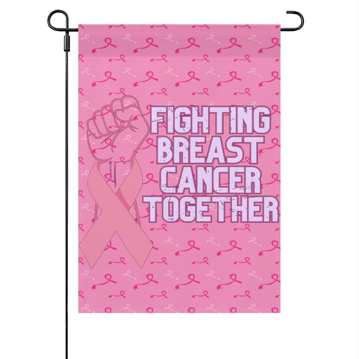 Breast Cancer Awareness Vintage Garden Flag