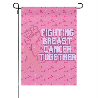 Breast Cancer Awareness Vintage Garden Flag