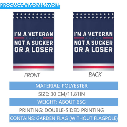 Veteran Pride Yard Flag - Double Sided Art for Small Garden