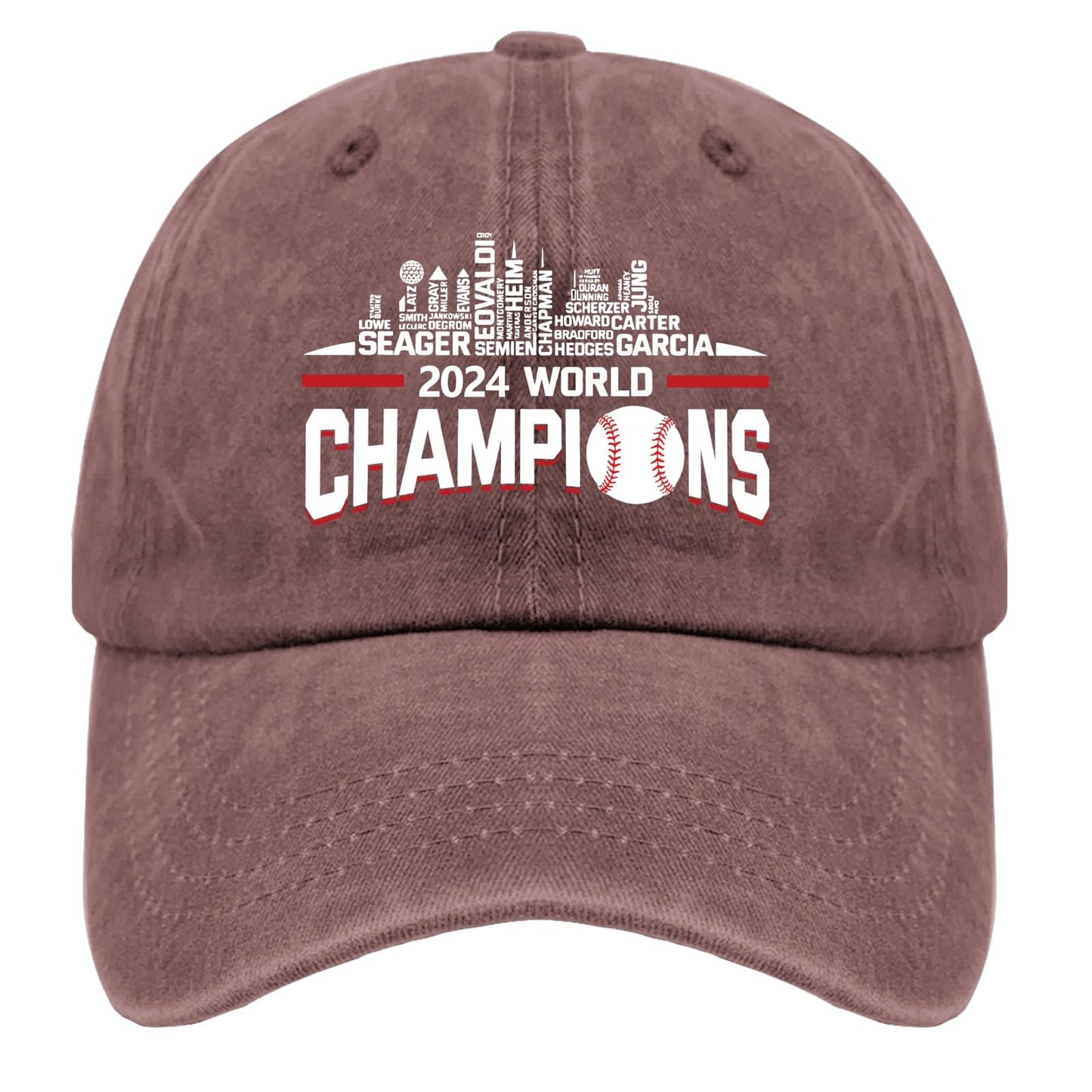 Generic 2024 Texas World Championship Hat Cute Hat Wine Red Funny Hats Gifts for Her Running Hats