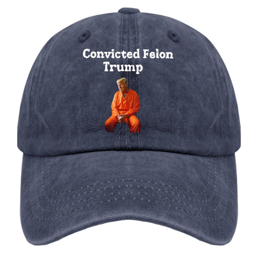 Trump Guilty Convicted Felon Trump Caps Baseball Hats Custom Hat Gifts for Boyfriends Workout Hats