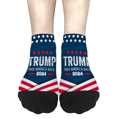 TRUMP TAKE AMERICA BACK! 2024 Womens Dress Socks Cotton Men Sock