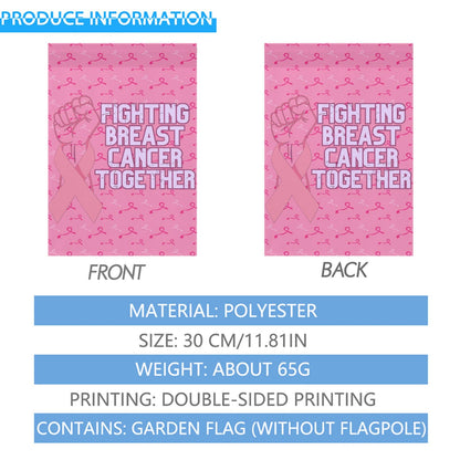 Breast Cancer Awareness Vintage Garden Flag