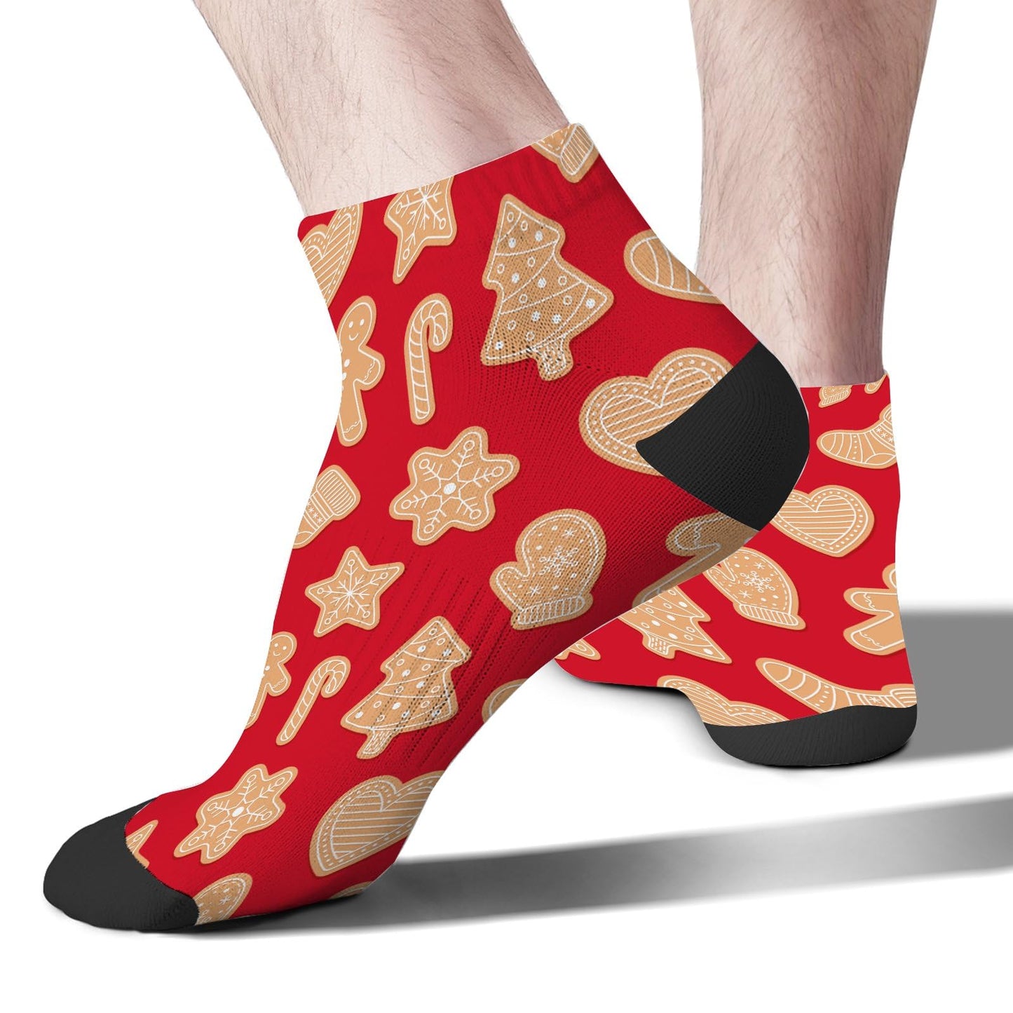 Funny Christmas Pattern Womens Cotton Socks Low Cut Socks For Men