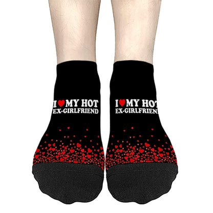 I Love My Hot Girlfriend Womens Ankle Socks Crew For Men's Sock