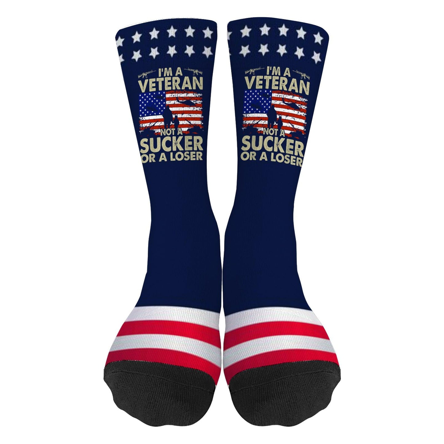 Colorful Crazy Veteran Socks - Unisex Novelty Gifts