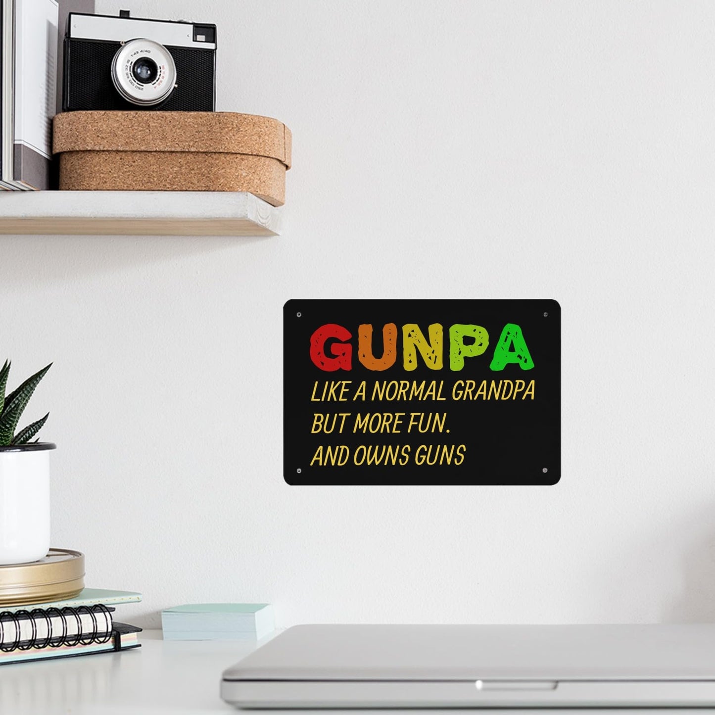 GUNPA Like A Normal Grandpa But More Fun And Owns Guns Metal Signs Home Wall Decor For Yard 40 * 30cm