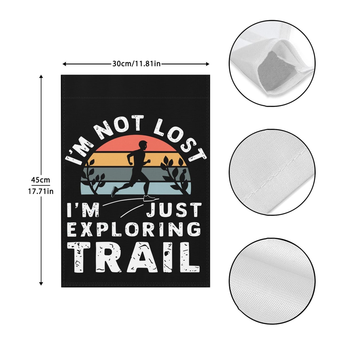 I'm Not Lost I'm Exploring The Trail Runner's Adventure House Flag One Size Decorative Outdoor Flag For Outside Garden Flags