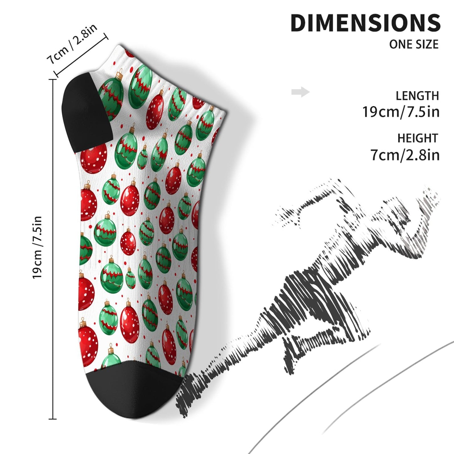 Funny Christmas Pattern Low Cut Socks Men Short Men's Sock