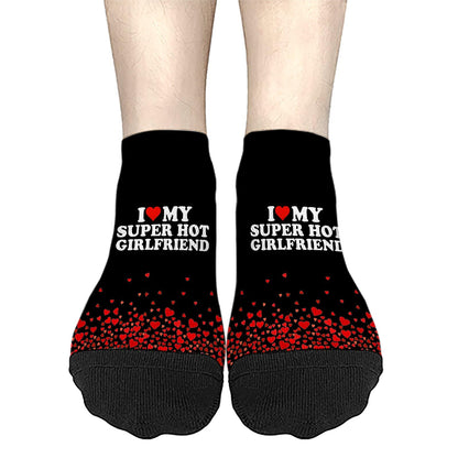 I Love My Hot Girlfriend Womens Ankle Socks Crew For Men's Sock