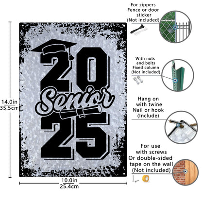 Class of 2025 Senior Funny Galvanized Home Decor Sign