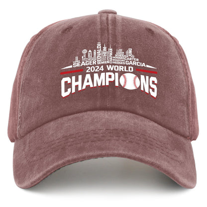 Generic 2024 Texas World Championship Hat Cute Hat Wine Red Funny Hats Gifts for Her Running Hats