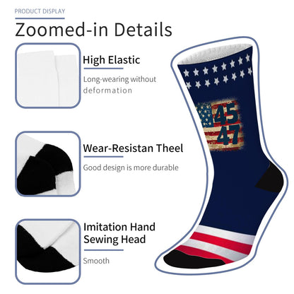 Trump 2024 Colorful Crazy Design Socks - Unisex Novelty Gifts