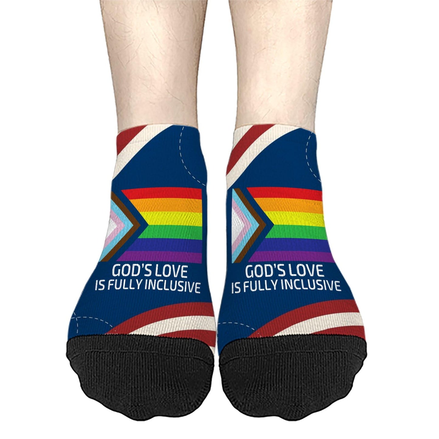 Fully Inclusive Rainbow Crew Socks for Women