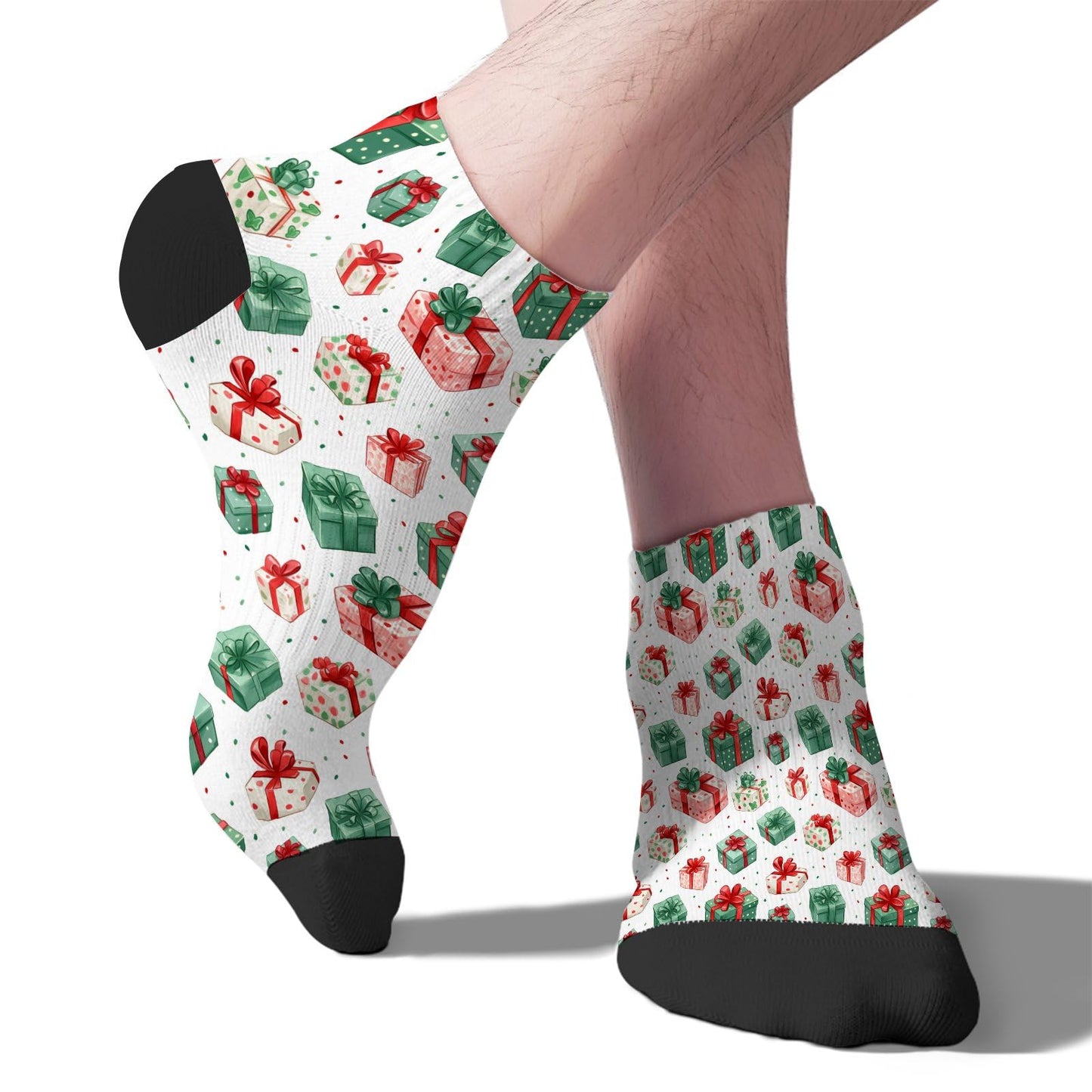 Funny Christmas Pattern No Show Socks Men Cotton Sock Mens
