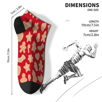 Funny Christmas Pattern Womens Cotton Socks Low Cut Socks For Men