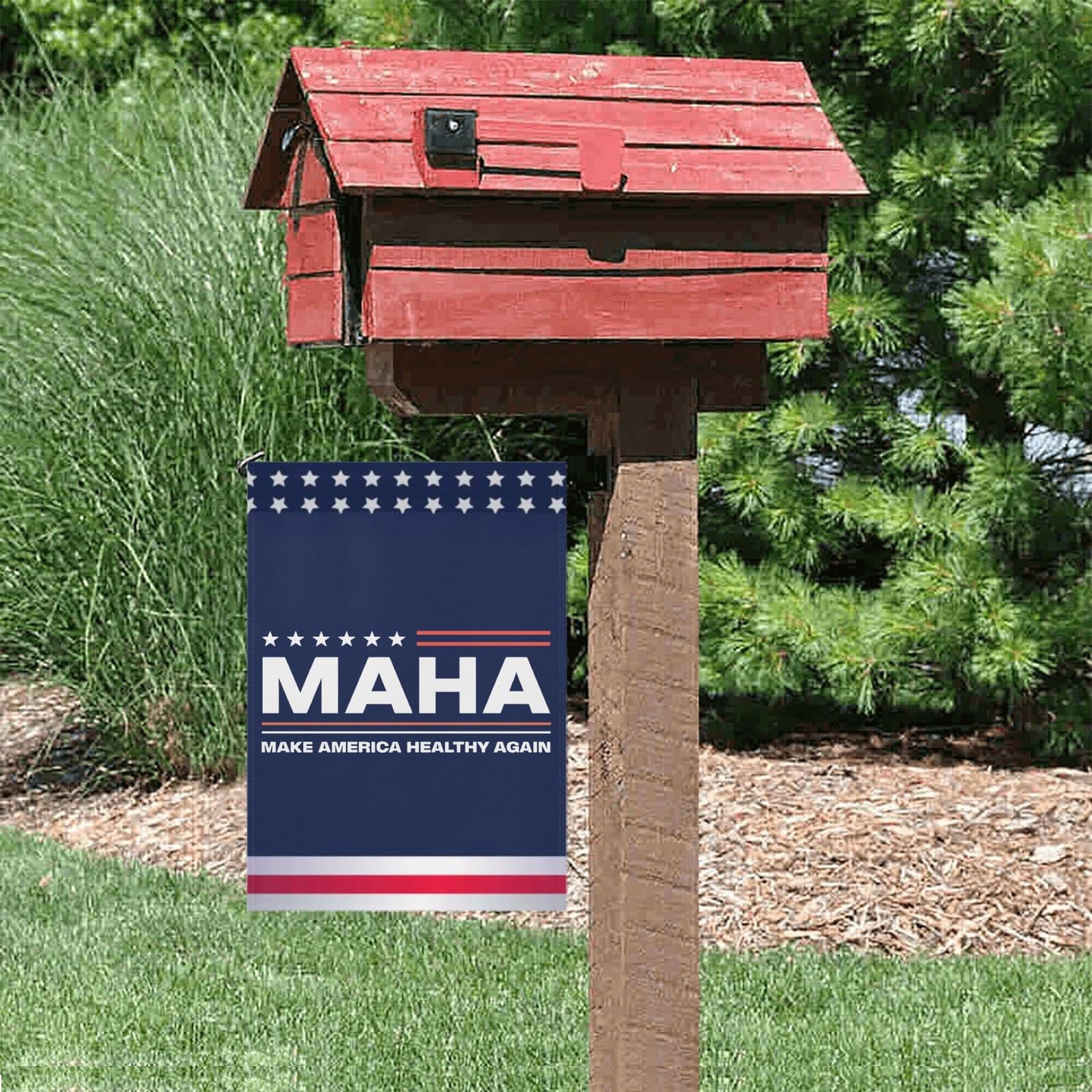 MAHA Make America Healthy Again Vintage House Flag - Double Sided Rustic Garden Flag