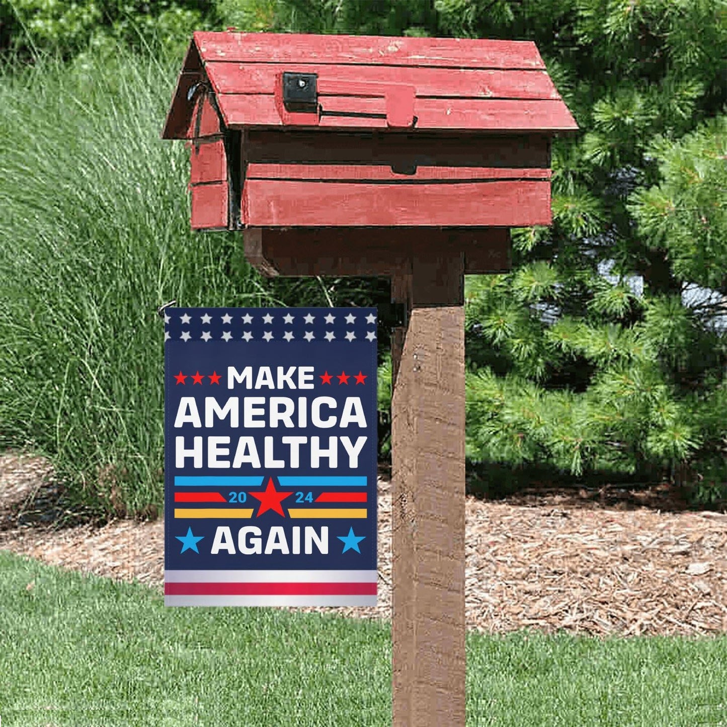 Make America Healthys Again 2024 House Flags One Size Vintage Funny Garden Flag Rustic Garden Flag