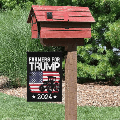 Farmers For Trump 2024 Campaign Garden Flag