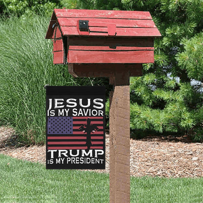 2024 Jesus & Trump President Yard Flag, Double Sided