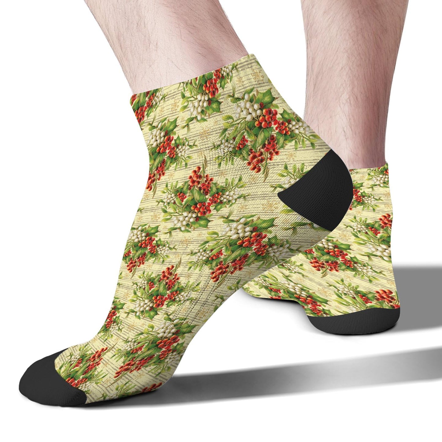 Funny Christmas Pattern Low Cut Socks Men Short Men's Sock